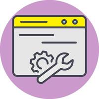 Web Maintenance Vector Icon