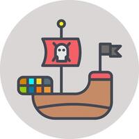 Pirate Ship Vector Icon