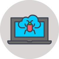 Bug Cloud Vector Icon