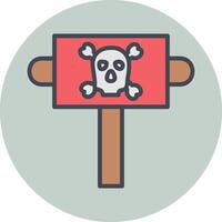 icono de vector de signo pirata