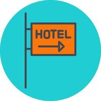 icono de vector de signo de hotel