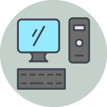 icono de vector de computadora