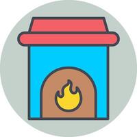 Fireplace Vector Icon