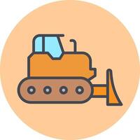 Bulldozer Vector Icon