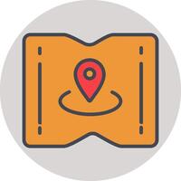 mapa y ubicación vector icono