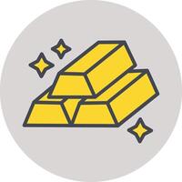 icono de vector de barras de oro