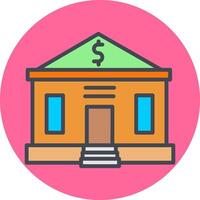 Bank Building Vector Icon