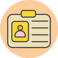 icono de vector de tarjeta de identificación