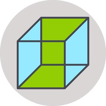 icono de vector de cubo