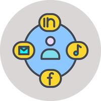 Social Circle Vector Icon