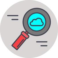 Cloud Magnifier Vector Icon