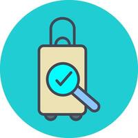 Luggage Inspection Vector Icon