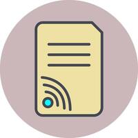 Wifi Documents Vector Icon