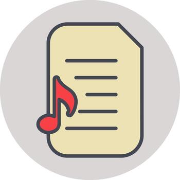 Audio Document Vector Icon