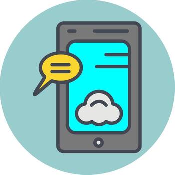 icono de vector de nube