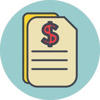 Dollar Document Vector Icon