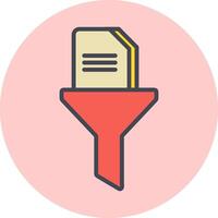 Filtering Document Vector Icon