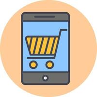 Mobile Shopping Vector Icon