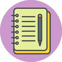 Notebook And Pen Vector Icon