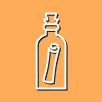 Scroll in Bottle Vector Icon