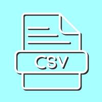 icono de vector csv