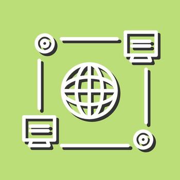 computadora conexión vector icono