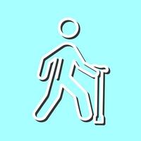 Walking Stick Vector Icon