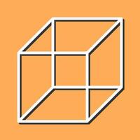 icono de vector de cubo