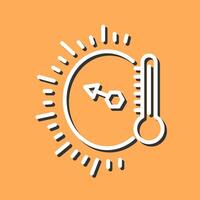 icono de vector de indicador de temperatura