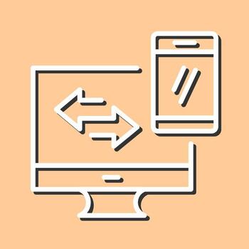 icono de vector de sincronización de datos