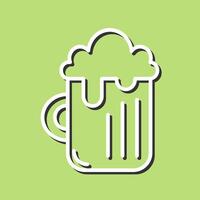 medio litro de cerveza yo vector icono