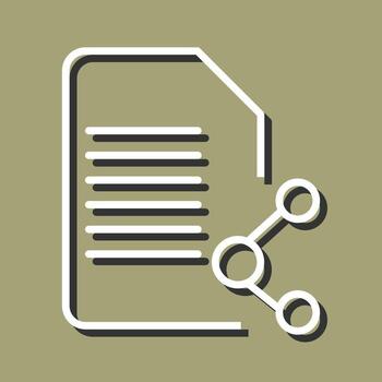 compartir documento vector icono