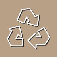 icono de vector de flecha de reciclaje