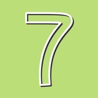 Number Seven Vector Icon