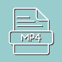 icono de vector de mp4