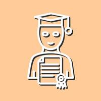 Student Holding Degree Vector Icon