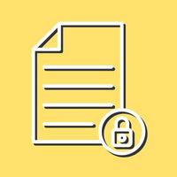 icono de vector de documento privado