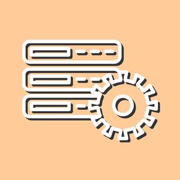 Database Setting Vector Icon