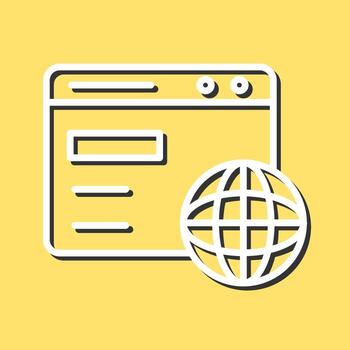 icono de vector de navegador