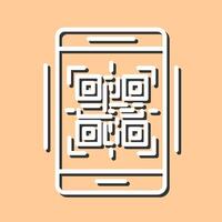 icono de vector de código qr