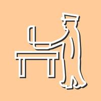 Guard Checking Briefcase Vector Icon