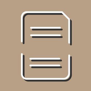 Split Document Vector Icon