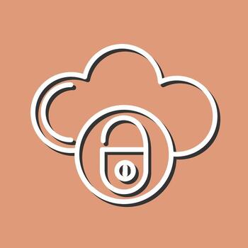 Secure Cloud Vector Icon
