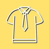 icono de vector de camisa y corbata