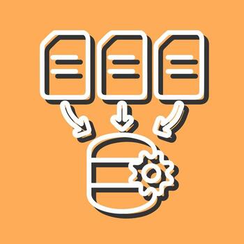 icono de vector de procesamiento de datos