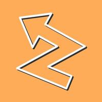 ZigZag Arrow Vector Icon