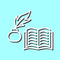 Quill and Book Vector Icon