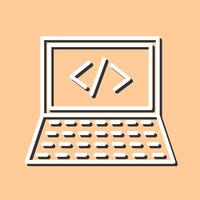 Writing Laptop Vector Icon