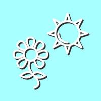 Flower in sunlight Vector Icon