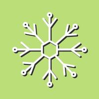 icono de vector de copo de nieve